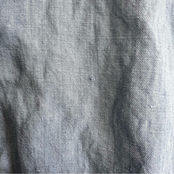 Marine Layer Denim Button Down Short Sleeve Shirt Two Tone Cotton M - Picture 3 of 5